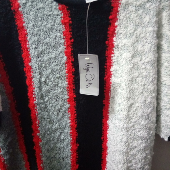 Vintage 1970's, Wye Oaks, Women's, Sweater, Size 24W/44, Color Black, Red - Picture 2 of 8